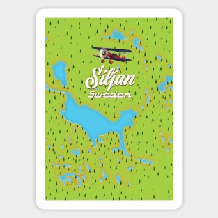 Siljan Lake Sweden map Sticker